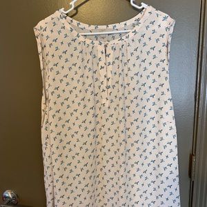 LOFT Hummingbird Keyhole Blouse